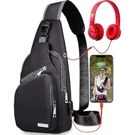 Vandtæt Sling Bag Crossbody Rygsæk Til Mænd Kvinder Sling Rygsæk Vandring Dagstur Rygsæk Multifunktionel Cross Body Brysttaske