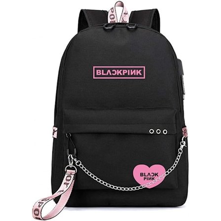 Blackpink Reppu, USB Ladattava Reppu, Koulureppu Opiskelijoille