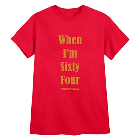 The Beatles Unisex Vuxen When I'm Sixty Four T-shirt med tryck på ryggen