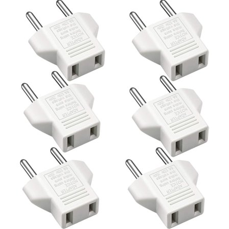 USA till EU Adapter - Hvit