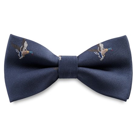 Zoikos | Navy Duck Pre-Tied Bow Tie for Men - Pre-tied bow ties