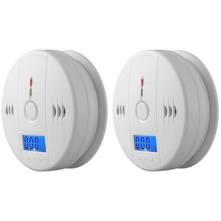 Kombineret røg- og kuliltealarm med LCD-display, batteridrevet detektor (FMY)