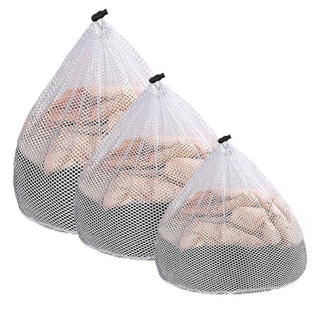 Vasketøjstaske, Vaskenet Vasketøjstaske Vaskemaskine Taske, Mesh Vasketøjstaske Med Reb