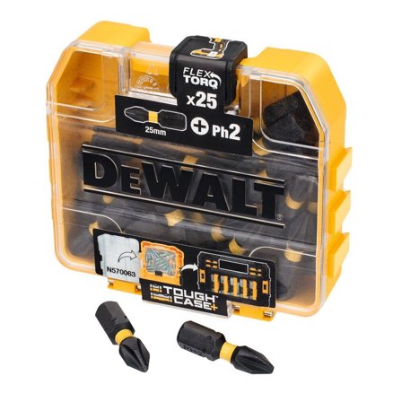 Dewalt DT70555T-QZ Torsionbits PH2, 25 mm, 25 delar, Borra & mejsla