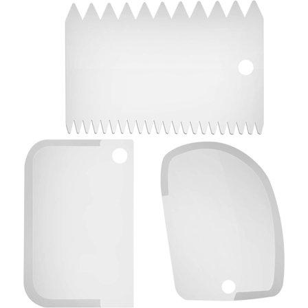 Deigskrape i silikon - Profesjonell deigskrape med skrapekanter for baking