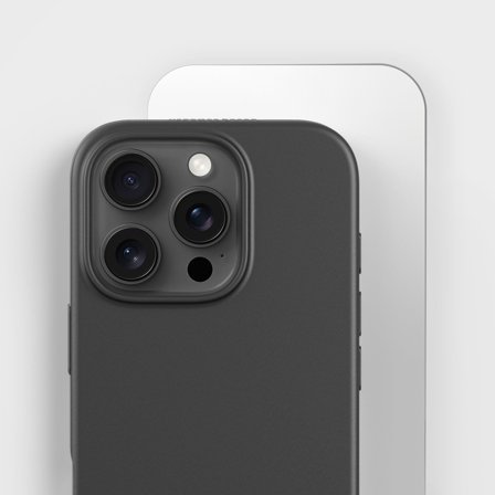 Eco-Friendly Phone Case Black Plant-Based Cover & Screen Protection, iPhone 16 Pro