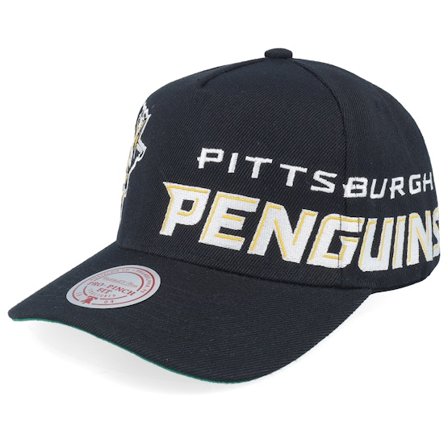 Mitchell & Ness - NHL - Black - adjustable - Cap - Pittsburgh Penguins Busted Pro Black A-Frame Adjustable - Hatstore
