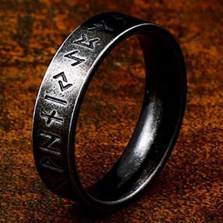 Ring - Nordic Mythology - Runes - Stainless steel - High quality
