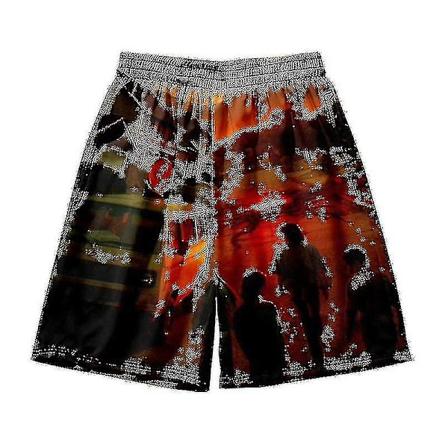 Stranger Things 4 Sommer Nye Herre- og Dame Shorts, Avslappede og Komfortable 3D-Trykte Strandshorts l
