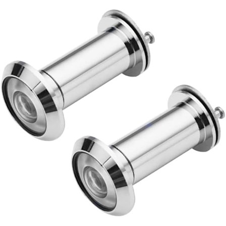 Dørkikkert 2 stk Dørkikkert 16mm 200° Bred synsvinkel Kikkhull med deksel, kompatibel dør 40mm til 63mm tykkelse kompatibel Hjemmekontor