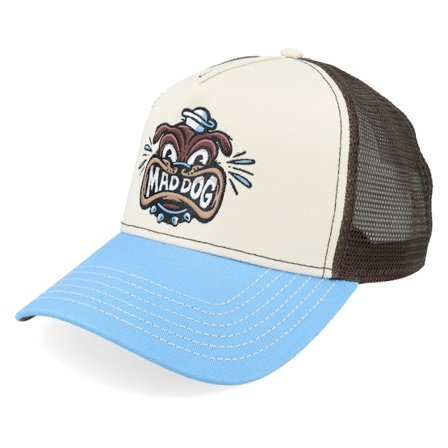 JJ Hats - Beige trucker Casquette - Mad Dog Stone/Black/Light Blue A-Frame Trucker @ Hatstore