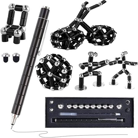 Fidget Pen, Decompression Magnetic Fidget Toy Pen for Kids Adults, Metal Magnet