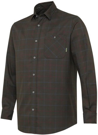 Beretta M's Jargo Stretch Shirt Bark/Burgundy Check