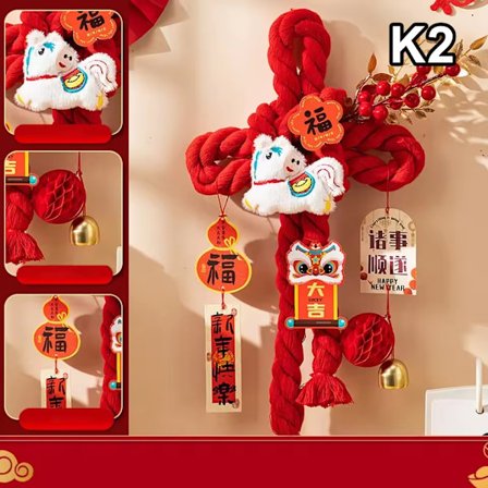 2026 Nyttårsanheng Hestens År Rød Lykkeblomst Anheng