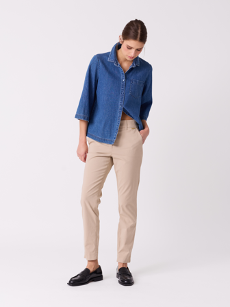 MATCH - Caroline chino - Jean Paul - Str. M - Dame - Bukser & Jeans - Beige - 62% bomull, 36% viskose og 2% elastan