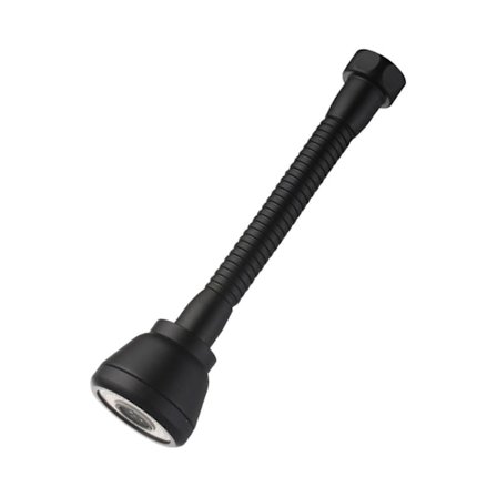 360° Rotationsbar Kranhuvudförlängare, Stänkskyddande Kökskransspruta med 3 Spraylägen, Vattenbesparande Svart Koppar Kranhuvud Stcyv-yuhao