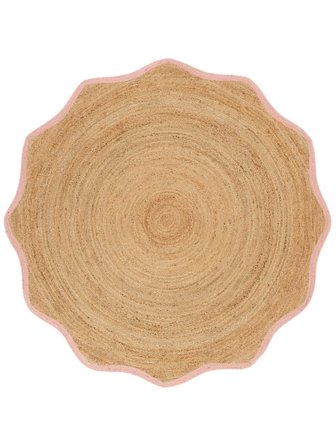 Sway Inom- Och Utomhusmatta Ø 200 Beige/Rosa Rund