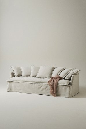 Jotex - Sofa 3-seters Linen beige - GARDANNE - Kjøp 3-seters sofaer hos Jotex