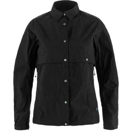 Fjällräven Women's Hoja Rider's Windjacke in Black/Schwarz, HC-Lite | Size: Small