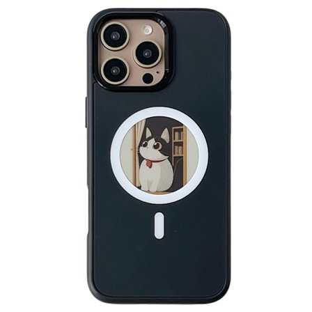 iPhone 16 Pro Max Mobilskal MagSafe 4 Colors NFC DIY Smart E-Ink - Svart