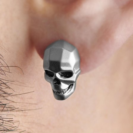 Jax Stahl Totenkopf Ohrstecker for Men