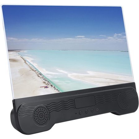 2025 Senaste Modell 14" Skärmförstorare för Smartphone med Bluetooth-högtalare, 3D HD Mobiltelefon Förstoringsprojektor Skärmförstorare, Video