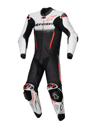 Tuta in Pelle Alpinestars GP-R7 Bianco/Nero/Rosso 52