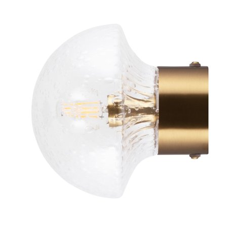 Globen lighting Fungo 16 vegglampe, klar/messing