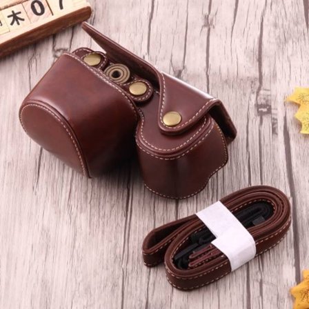 Full Body Camera PU Läderfodral Väska med Rem för Sony A6000 / A6300 / Nex 6