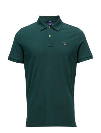 Original Pique Ss Rugger Polos Short-sleeved Grön GANT