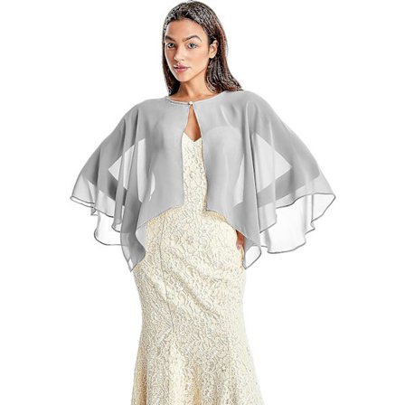 Dame sjal wrap og tørklæde - gennemsigtig chiffon kappe til aftenkjole bryllup skuldertræk dække op
