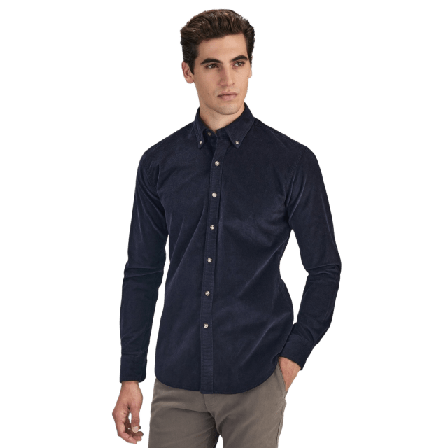 John Henric Corduroy Shirt Skjortor Herr Blå 46
