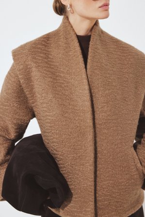 NA-KD - Boucléjakke - Kåper & jakker - Brun - EU 34