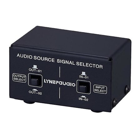 2 indgange 2 udgange lydkilde signalomskifter lydfordeler signalvælger tonevolumen stereo forstærker