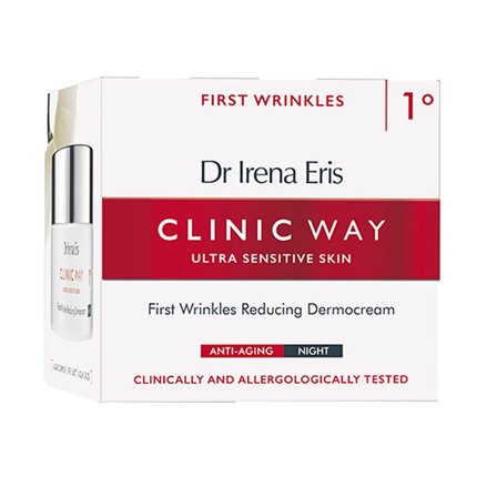 Dr. Irena Eris Clinic Way First Wrinkles Reducing Dermocream 50 ml, Skincare, Ansigtspleje, Natcreme