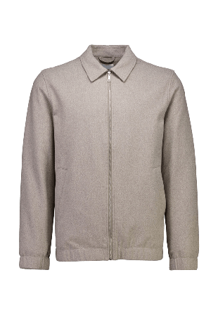 Lindbergh Superflex brushed mel zip-through Jacket Jackor Herr Grå XL