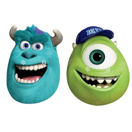 Sulley og Mike Party Card Kostymemasker sett med 2 (Monsters University)