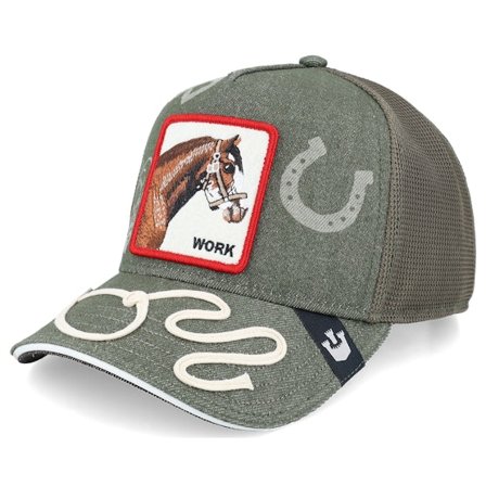 Goorin Bros. - Vert trucker Casquette - Double Shift Horse Play Olive A-Frame Trucker @ Hatstore