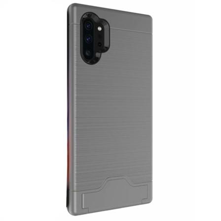 Glatt deksel med kortrom Jensen - Samsung Galaxy Note10+ Grå