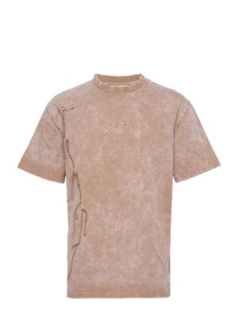 Boxy Tee Short Sleeve T-shirts Short-sleeved Brun HAN Kjøbenhavn