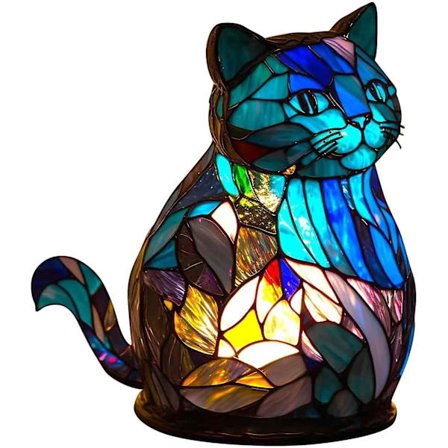 Djurs bordslampa serie, Tiffany glas djurformad bordslampa