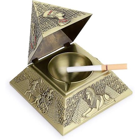 Retro Askebæger i Metal med Vindtæt Låg, Indendørs og Udendørs