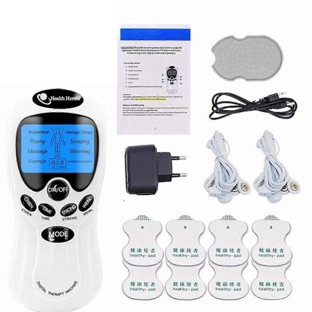 TENS-apparat, EMS, 8-i-1-stimulering, smärtlindring, elektroterapimassage DHL