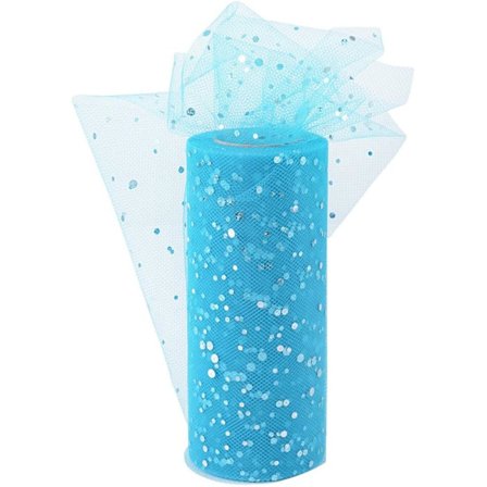 25 yards (22,5 meter) * 15 cm rulle tyl med glitrende mønster