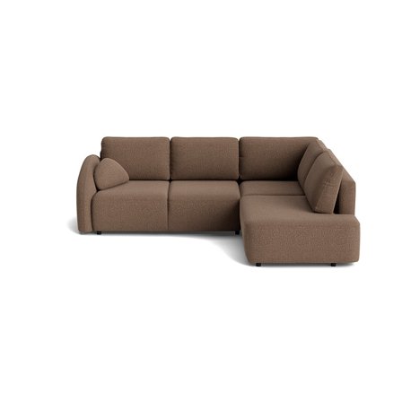 Trieste hjørnesovesofa, højrevendt | open end - Nordic Brun - 265x215x86 - Sofa, sovesofa