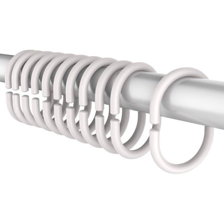 24-pack, Vita Badrumsduschfönsterstång Plast Dusch Cu