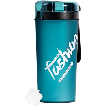 Proteinshakerflaske, 400 ml proteinshakerflaske med blandekule, BPA-fri og lekkasjesikker, liten shaker og vannflasker med godt grep