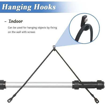 50 kpl Kajakin J-koukut Mustaa Nylonia Bungee-köysi Kiinnitys Koukut