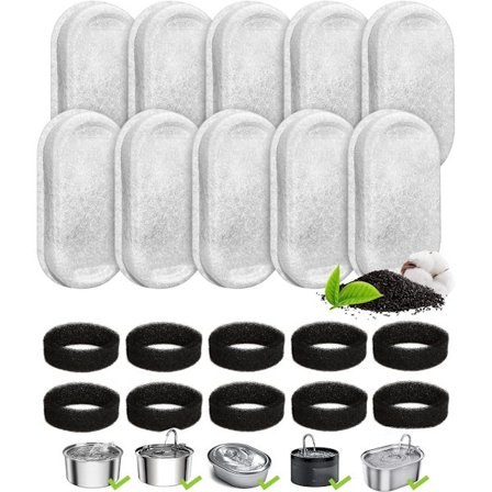 Suodatin kissan juoma-automaatti 10+10 kappaletta juoma-automaatin suodattimet suodatin vesiautomaatti kissan suodatin juoma-automaatti kissan täyttö 