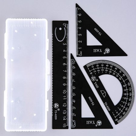 4st/ Set Ritverktyg Math Geometri Tool SVART